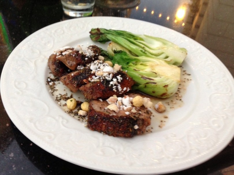 Roasted Duck Breast with Poppy Honey and roasted Bok Choi